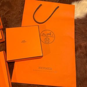 original Hermes boxes. And bag various sizes